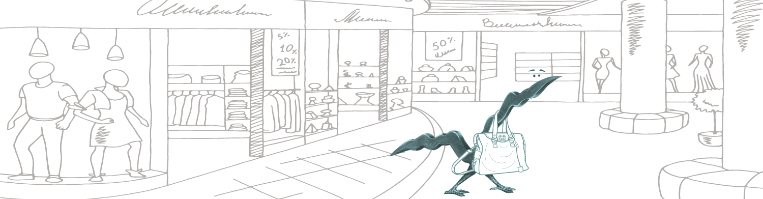 profit bird shopping background