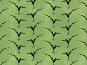 Artemis profit bird wallpaper in racing green colour