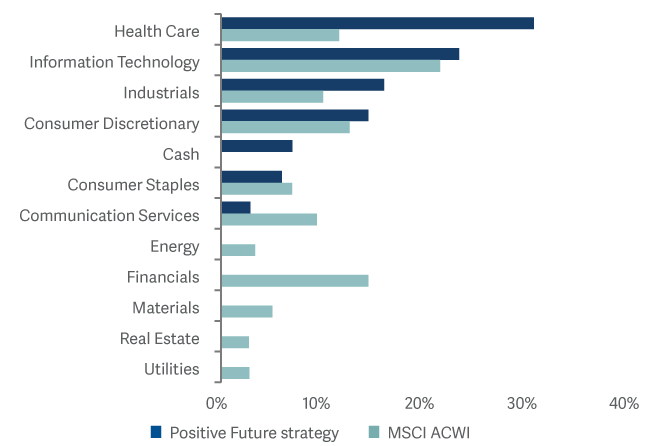 Positive future strategy sector allocation