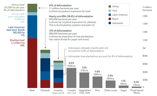 What are the drivers of tropical deforestation?
