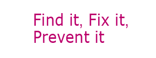 Find It, Fix It, Prevent It initiative